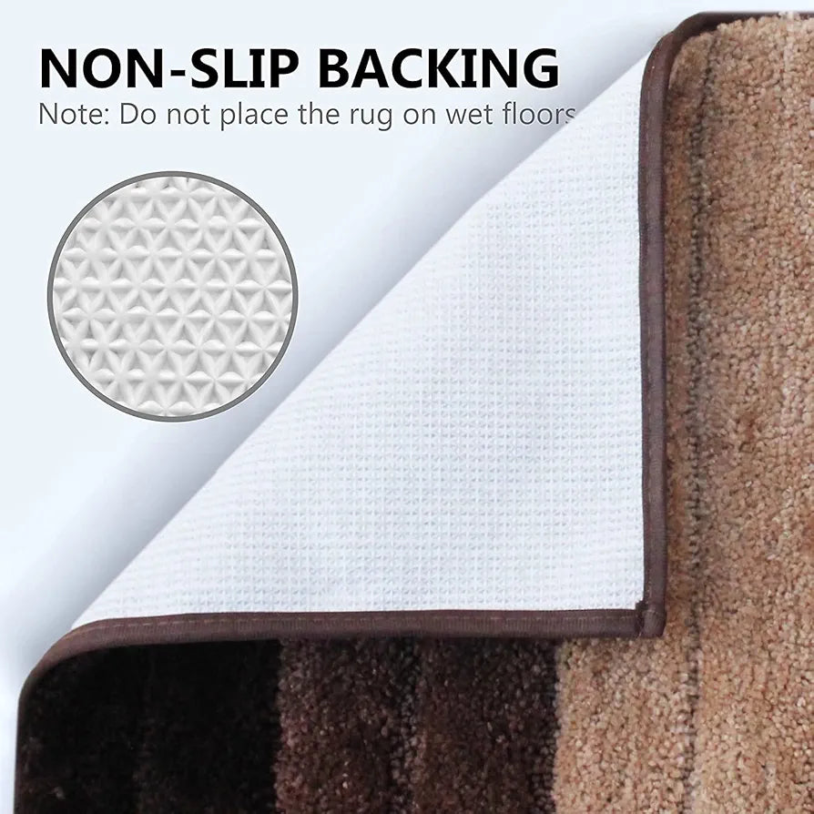LUXE HOME INTERNATIONAL Microfiber Luxe Home Bath Mat Super Soft Anti Skid Luxury Mats Rugs for Bathroom, Bedroom , Rectangular