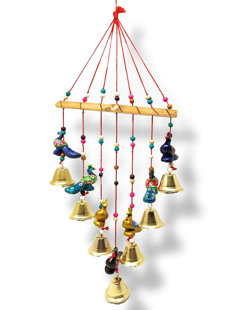 JH Gallery Handcrafted Rajasthani Wind Chime Door/Wall Hanging Decorative Showpiece/Wall Hanging/Home Decor/Home Furnishing/Diwali Gift/Corporate Gift 