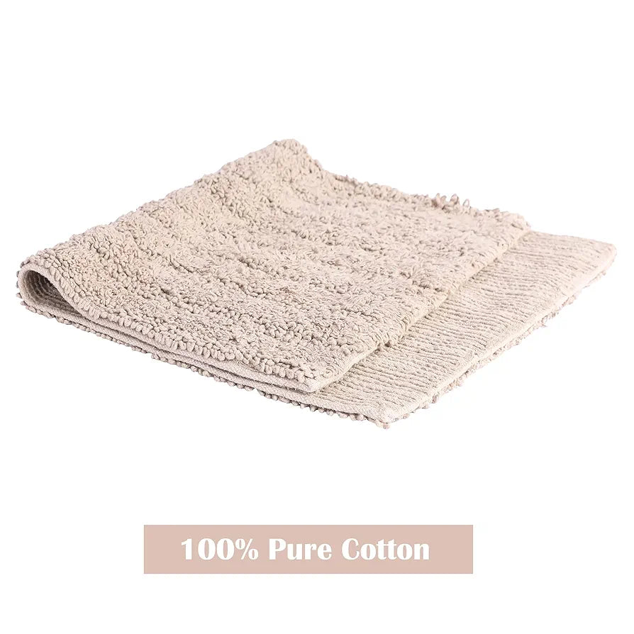 SASHAA WORLD Super Absorbent Non Slip BathMat | Bathmat for Living Room, Bathroom, Kitchen, Bedroom, Indoor & Outdoor | Brown Bathmat | 40 x 60 cm, Pack of 1