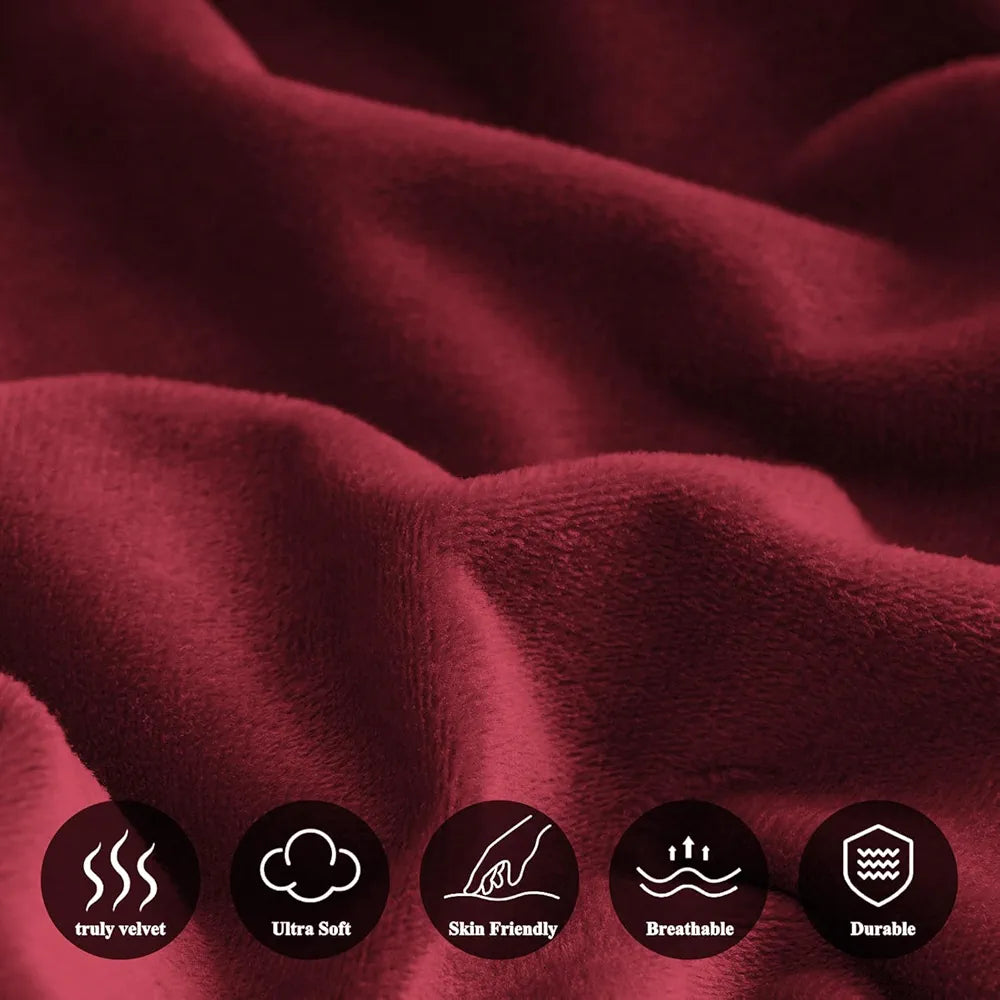 Cloth Fusion 200 TC Warm Winter Elastic Fitted Bedsheet for Double Bed King Size with 2 Pillow Covers, Cozy Woolen Bedsheets for Double Bed 