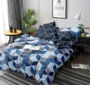 Decomizer Soft Glace Cotton King Size AC Bedsheet and 2 Large Pillow Covers Blue Rectangle Colour