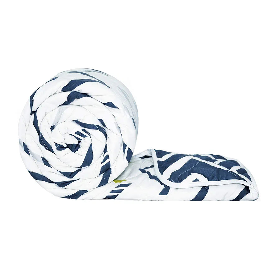 Divine Casa Microfiber 150 GSM Reversible Double Bed Comforter | Ultra Soft & Lightweight Blanket | Cozy & Breathable for All-Weather | 254 x 230 CM, Blueprint