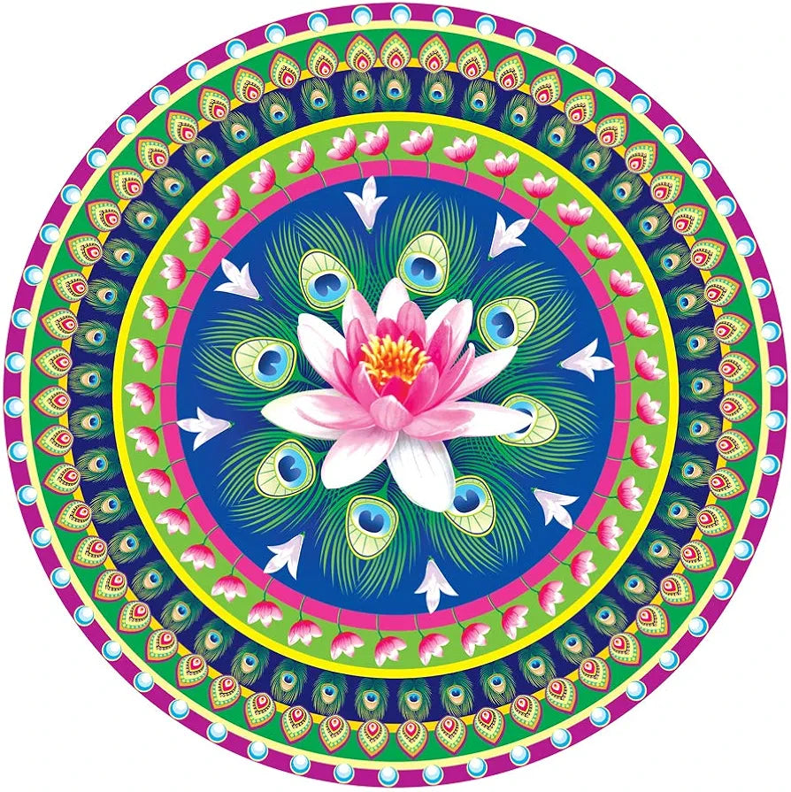 Rangoli Vinyl Wall Sticker Self-Adhesive Wall Decor for Home, Office, Bedroom, and Living Room Décor Easy to Apply & Peel. Parent 2, Design-17