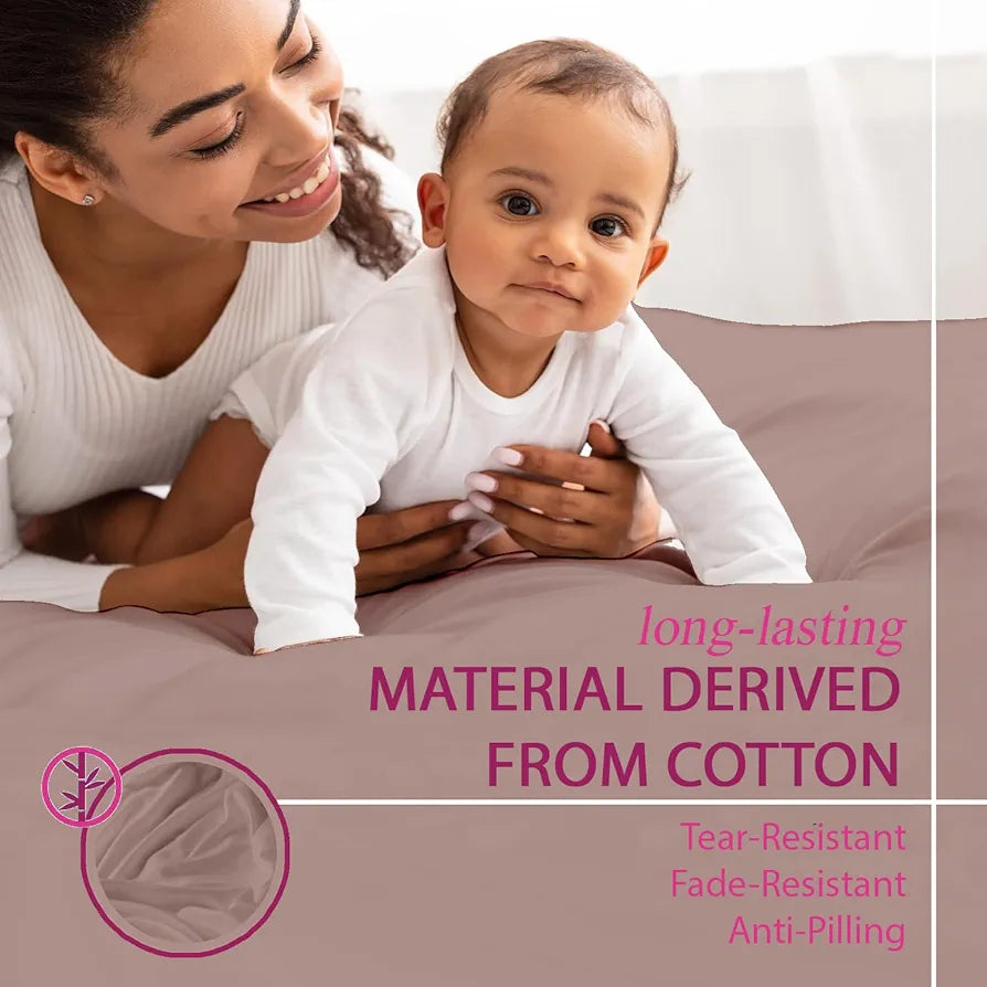 Trance Home Linen Premium 300 Tc Pure 100% Cotton Solid Single Size Fitted Bedsheet with 1 Pillow Cover,Small Single