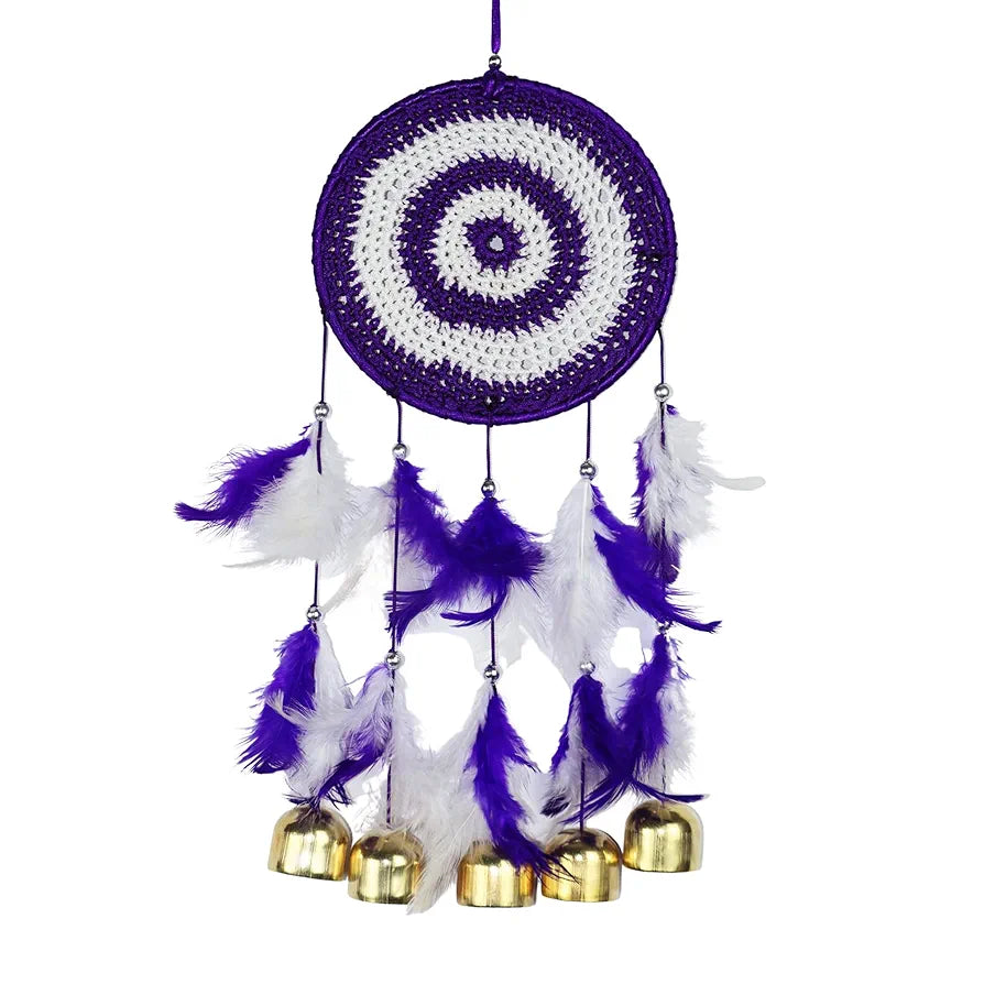 RPH Handicrafts Wind Chime 5 Bell Dream Catcher for Wall Decor, Bedroom, Balcony, Garden, Kids Room  Small 