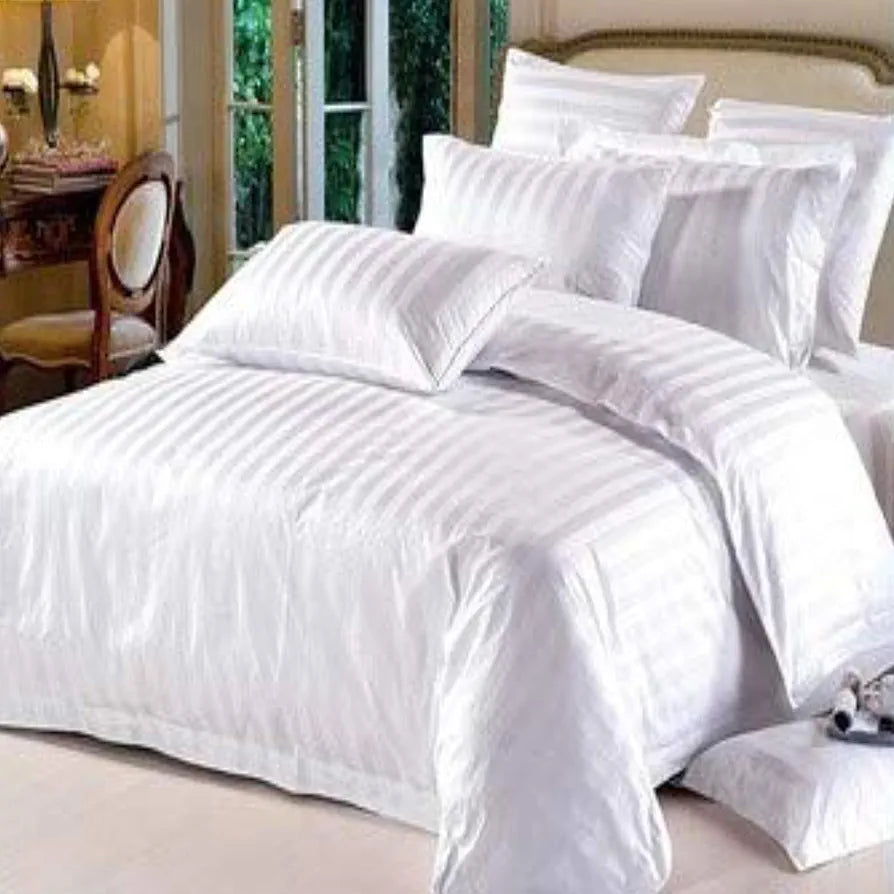 Trance Home Linen Zippered 100% Cotton 400 TC King Size Duvet Cover Quilt Cover Blanket Cover Razai Comforter Cover with 2 Pillow Covers 