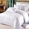 Trance Home Linen Zippered 100% Cotton 400 TC King Size Duvet Cover Quilt Cover Blanket Cover Razai Comforter Cover with 2 Pillow Covers Colour White Stripes