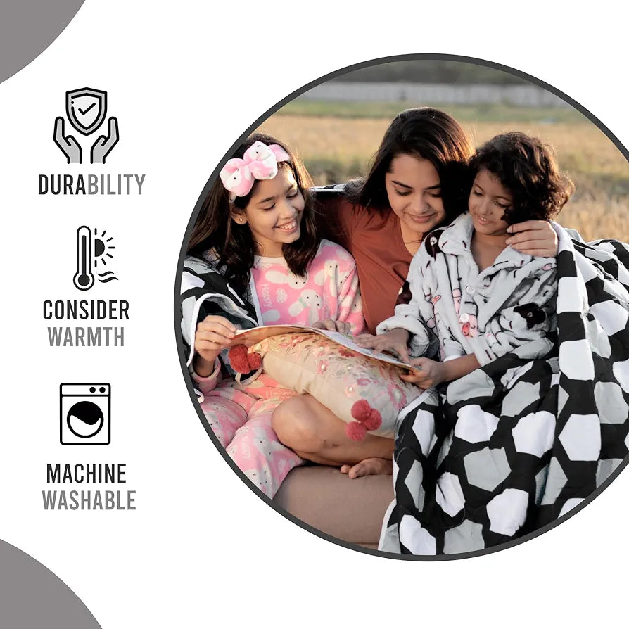 Divine Casa Microfiber 150 GSM Reversible Double Bed Comforter | Ultra Soft & Lightweight Blanket | Cozy & Breathable for All-Weather | 254 x 230 CM, Silver Grey