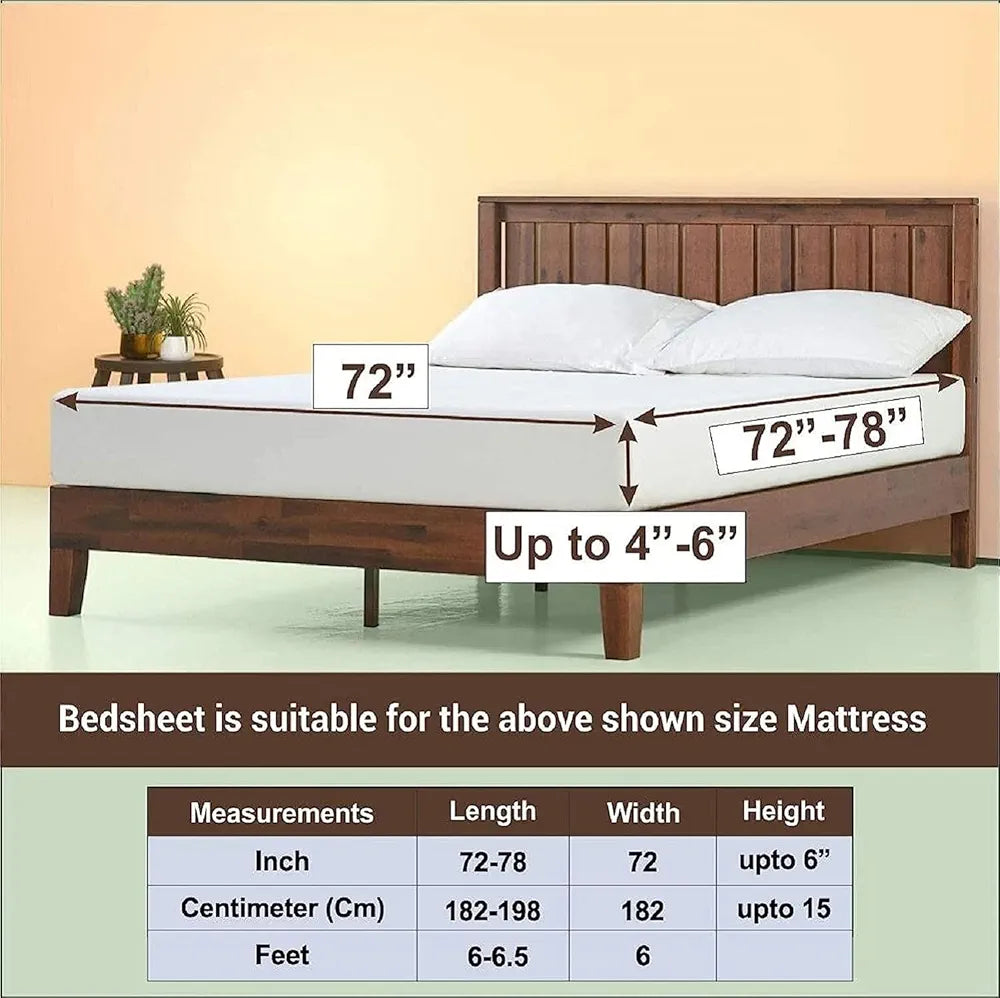 FRESH FROM LOOM Soft Microfiber Fitted Floral Bedsheet King Size Bed With Two Pillow Cover,Elastic Fitted Bed Sheets,Hypoallergenic,Beige Green),144 Tc