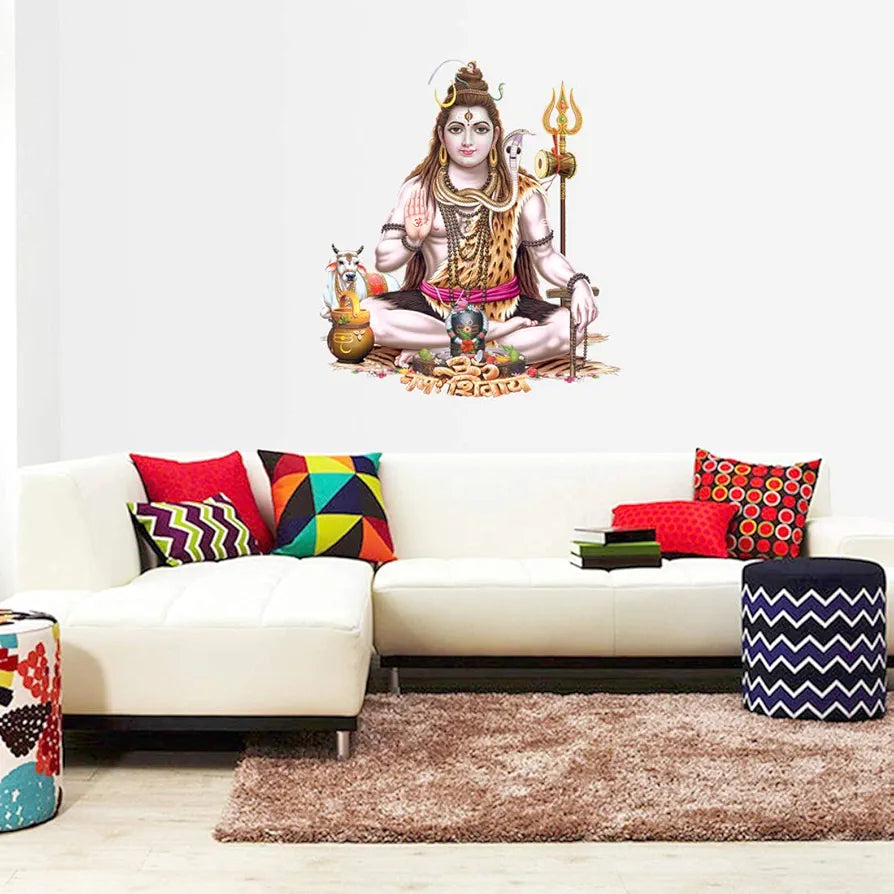 Rangoli White Glossy Vinyl Wall Sticker Premium Self-Adhesive Waterproof Decorative Wall Decal for Bedroom, Living Room, Office & Home Decoration Easy to Apply. Parent-6, Design-7