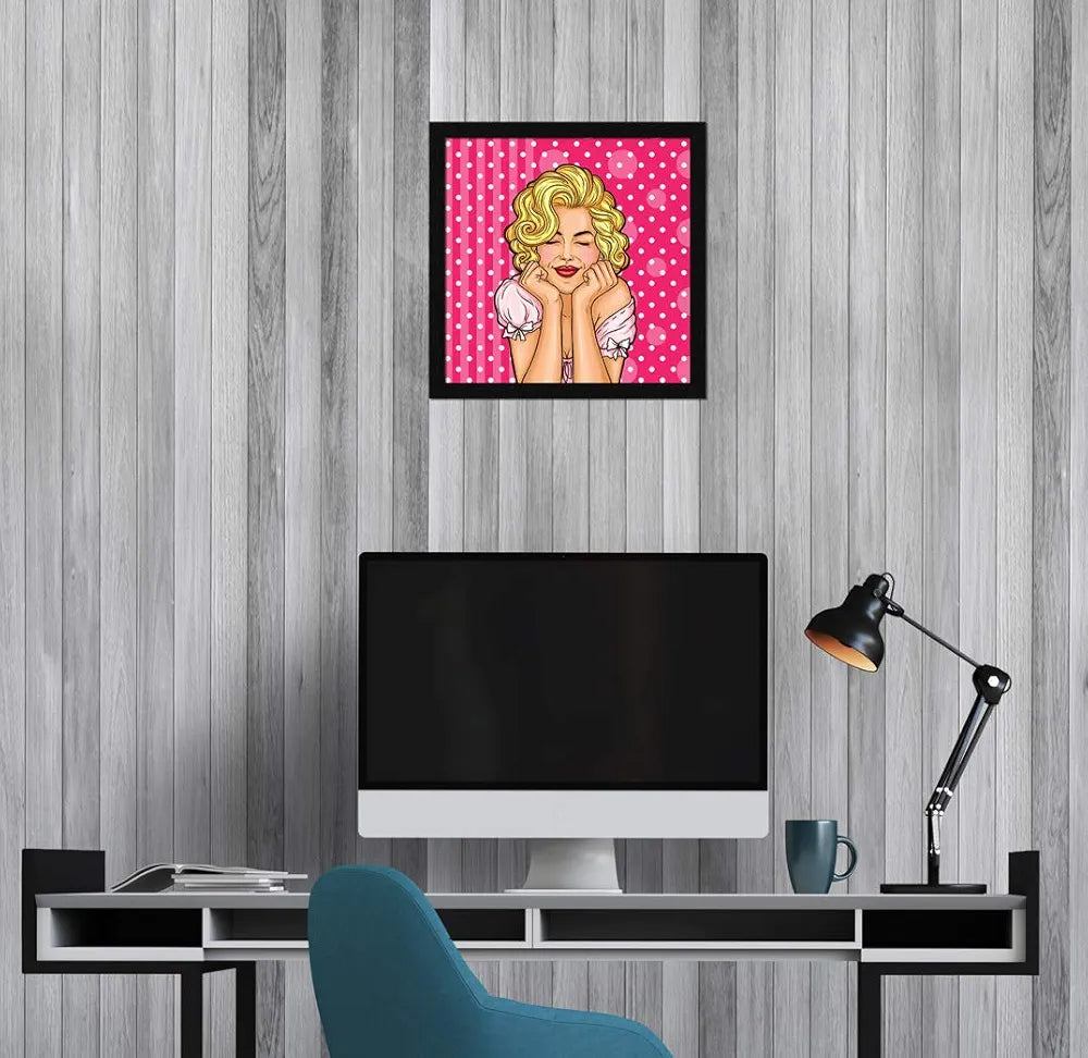 ArtX Paper Marilyn Monroe Pop Art Wall Art Painting, Multicolor, Abstract, 13X13 in, Set of 1