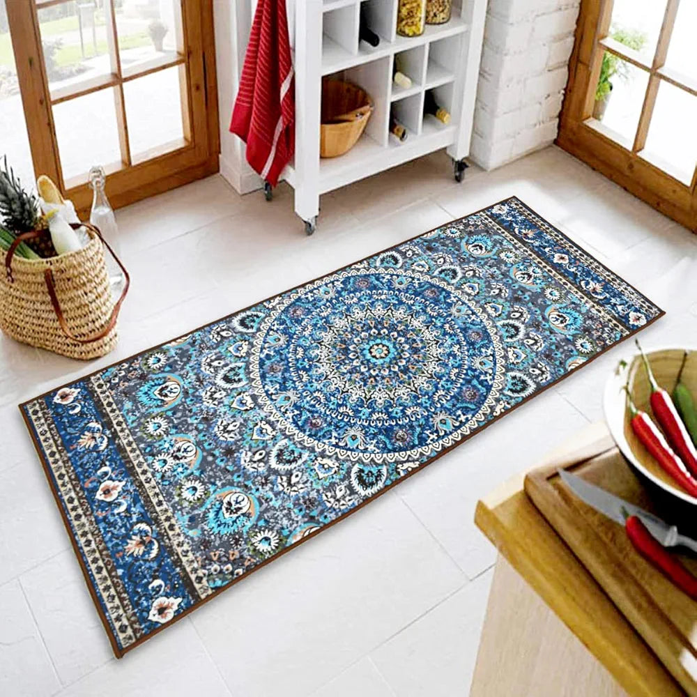 ishro home Nylon 3D Printed Bedside Runner Carpet Anti Skid for Home/Kitchen/Kitchen/Living Area/Office Entrance. 
