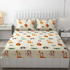 Fresh From Loom Bed Sheet with 2 Pillow Cover Cartoon Printed Double Bed King Size Bedsheet 144 TC Multi-Color 2