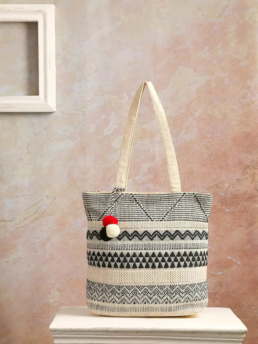 ALII AND ALIIZEY Tote Bag for Women with Zip | College Bag for Girls | Shopping & Grocery Bag |Multi-Purpose Bag