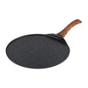 Vinod Zest Plus Die Cast Aluminium Non Stick Tawa - 28 cm | Roti / Paratha / Dosa Tawa with Wooden Handle | 5mm Thick