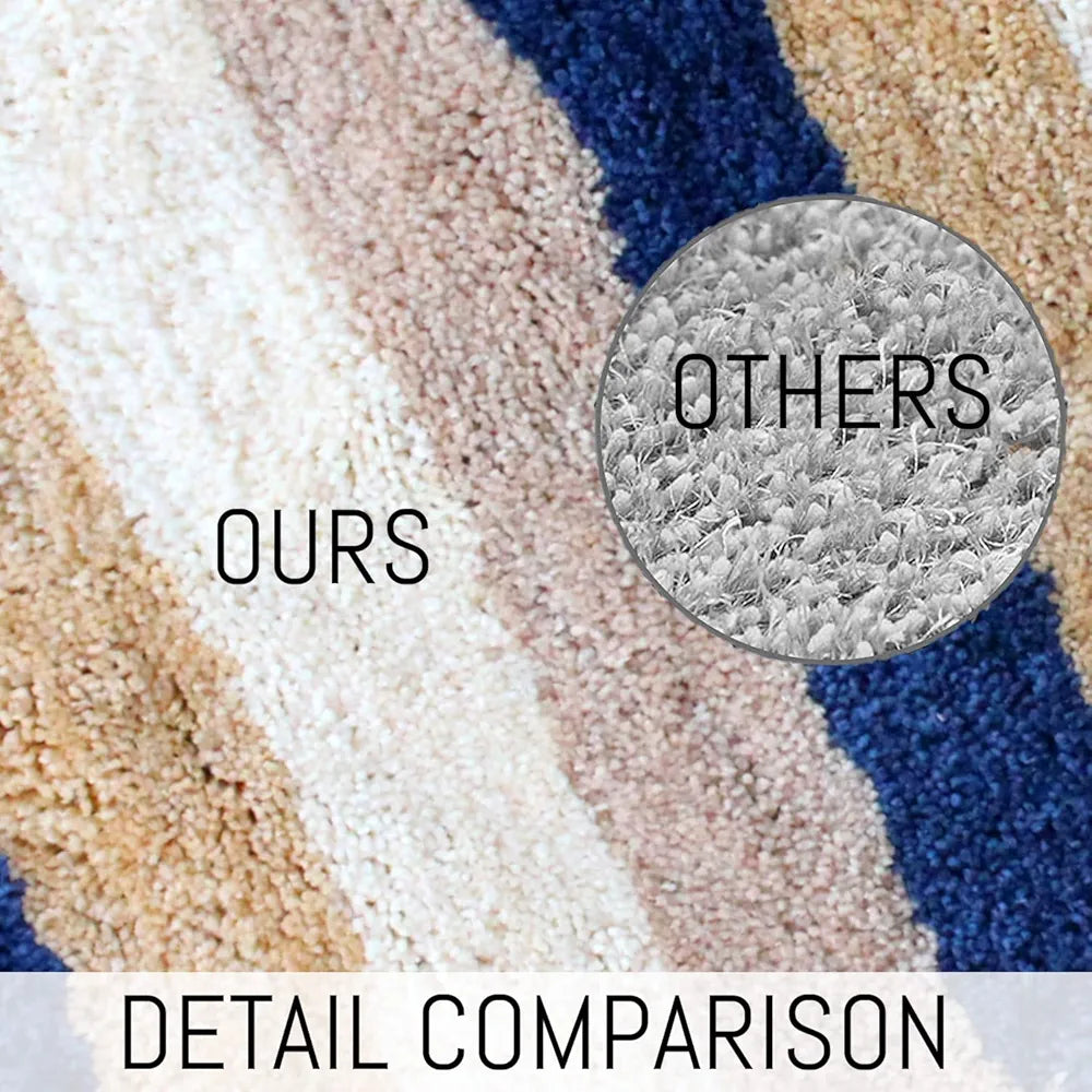 Luxe Home Jericho Doormat 2500 GSM Super Soft Microfiber, Anti-Skid Bathroom Mat & Kitchen Mats for Floor, Water-Absorbent, Quick Dry, Washable Door Mats for Home - Sky, 40x60 cm, Pack of 2