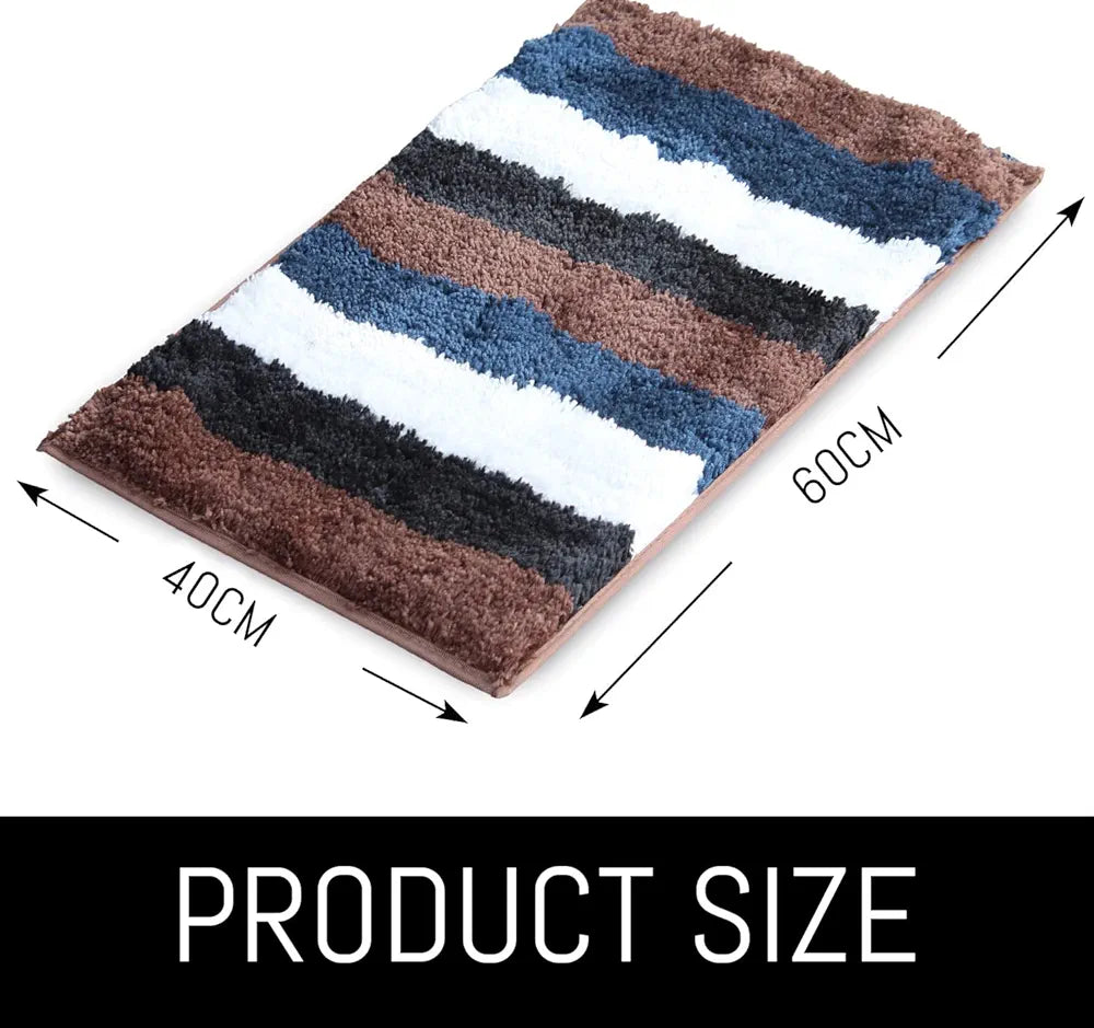 Luxe Home Bath Mat Super Soft Microfiber Non Slip Jericho Bathroom mats Water soak Washable Doormat for Home, Bedroom, Living Room  Pack of 1