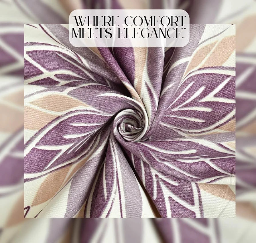 Floral Printed Cotton Feel Double Bedsheet with 2 Pillow Covers |200 Tc Soft, Breathable & Wrinkle-Free| Premium Printed Bedsheet for Home Bedroom 