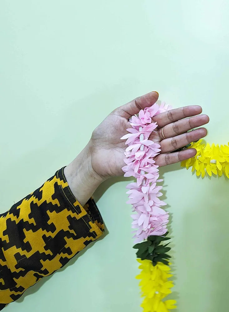 AFARZA; CHOICE GOOD FEEL GOOD Artificial Flower Garland Toran For Door Entrance Home Decoration Hanging 4Pieces 5Ft 