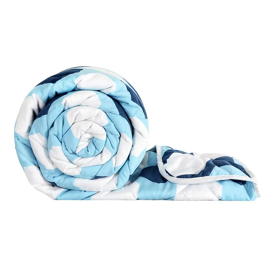 Divine Casa Microfiber 150 GSM Reversible Double Bed Comforter | Ultra Soft & Lightweight Blanket | Cozy & Breathable for All-Weather | 254 x 230 CM, Legion Blue