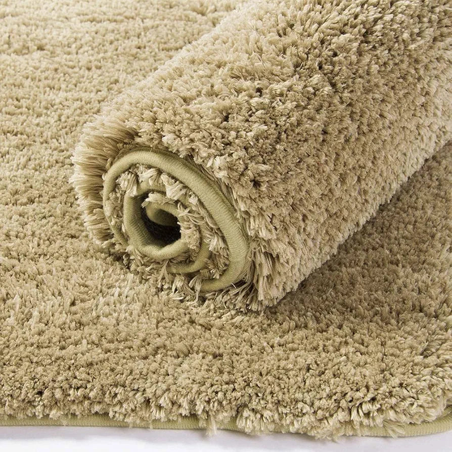 LUXE HOME INTERNATIONAL Microfibre Rectangular Bath Mat Super Soft Anti Skid Newman Mats For Bathroom 