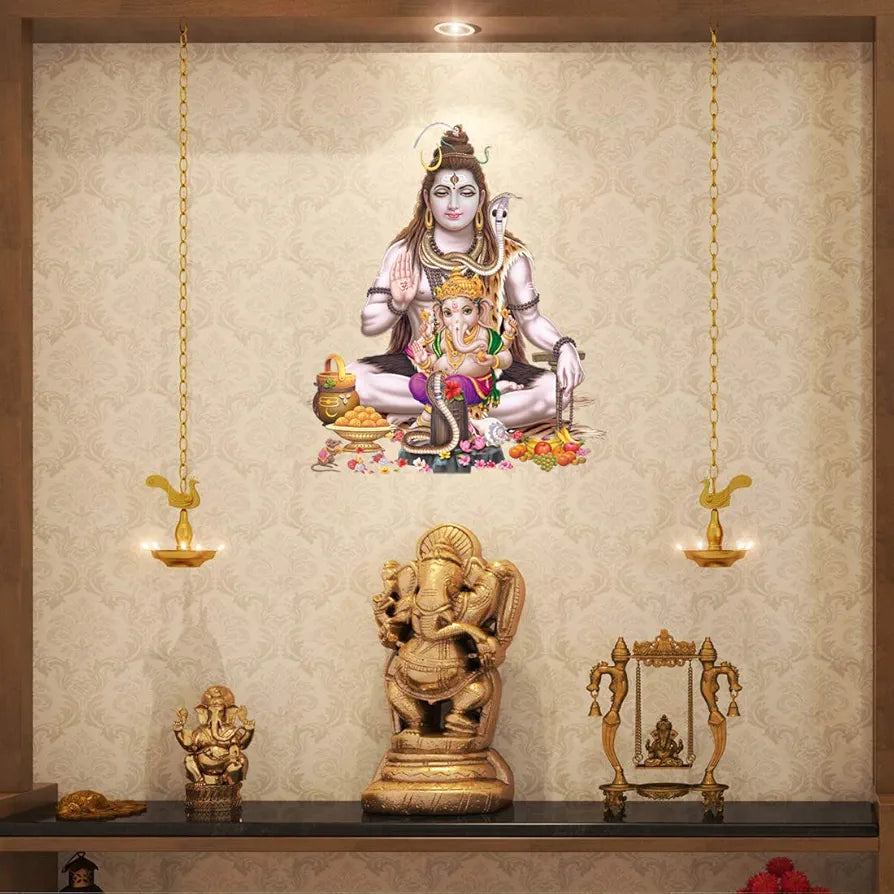 Rangoli White Glossy Vinyl Wall Sticker Premium Self-Adhesive Waterproof Decorative Wall Decal for Bedroom, Living Room, Office & Home Decoration Easy to Apply. Parent-6, Design-9