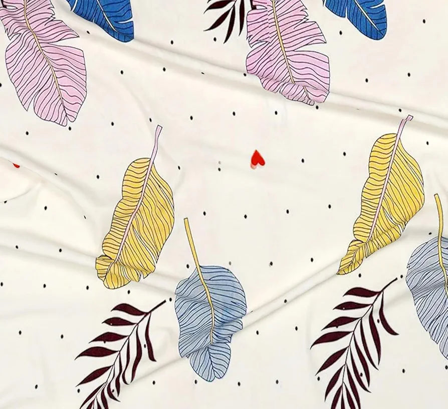 HOMEKART 144 Tc Microfiber Single Bedsheet  with Pillow Cover for Your Home