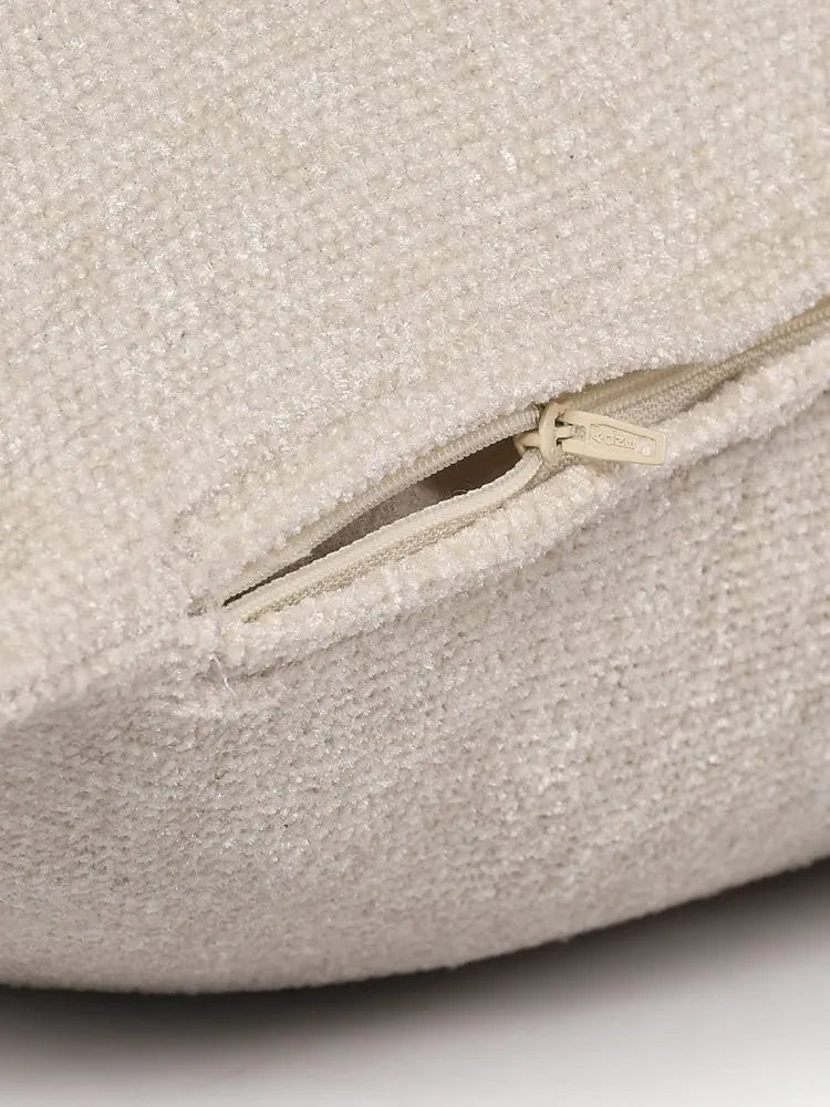 SASHAA WORLD Natural Chenille Cushion Cover | Decorative Pillow Case | Elegant Solid Design, Soft & Durable | Ideal for Living Room, Bedroom & Home Décor| 45X45 Cm