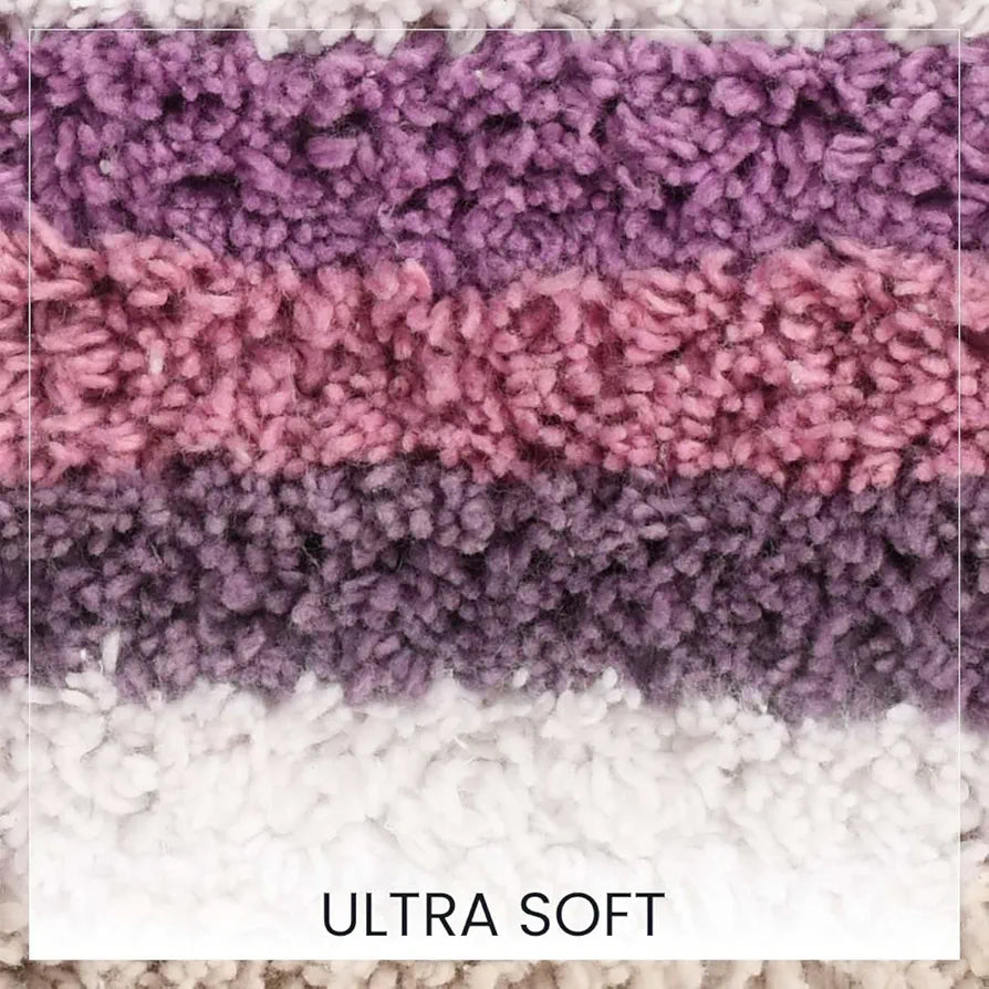 SASHAA WORLD Striped Anti Skid Bathmat & Contour Set 