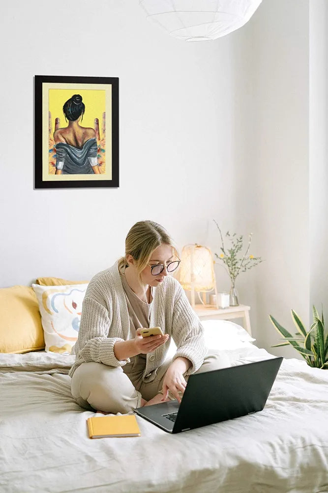 ArtX Paper Premium Abstract Girl Wall Art Painting, Multicolor, Abstract, 18X24 in, Set of 1