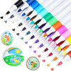 Hobby India Colourful Waterproof Acrylic Pen 12 Shades | Paint Pen Marker Set Fine Dry Tip Acrylic Markers for Art | Drawing | Colouring