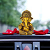 Tied Ribbons Lord Ganesh Idol for Car Dashboard Home Decor Living Room Pooja Room