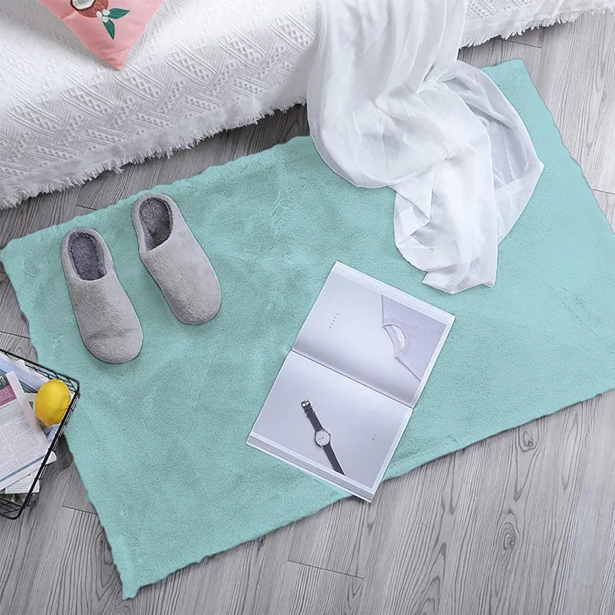 Luxe Home Bath Mat Super Soft Anti Skid Rabbit Fur  Bathroom Mats for Bedroom, Door, Kitchen Floor  Pack of 1
