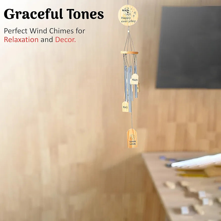 Hindcraft Tranquil Harmony Wind Chimes for Bedroom & Living Room – Calming Décor, Uplifting Energy, Ideal Gift for Women, Men, Couples, Housewarming, Balcony & Garden Ornament
