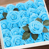 Artificial Roses Flowers Real Looking Fake Roses Artificial Foam Roses Blue