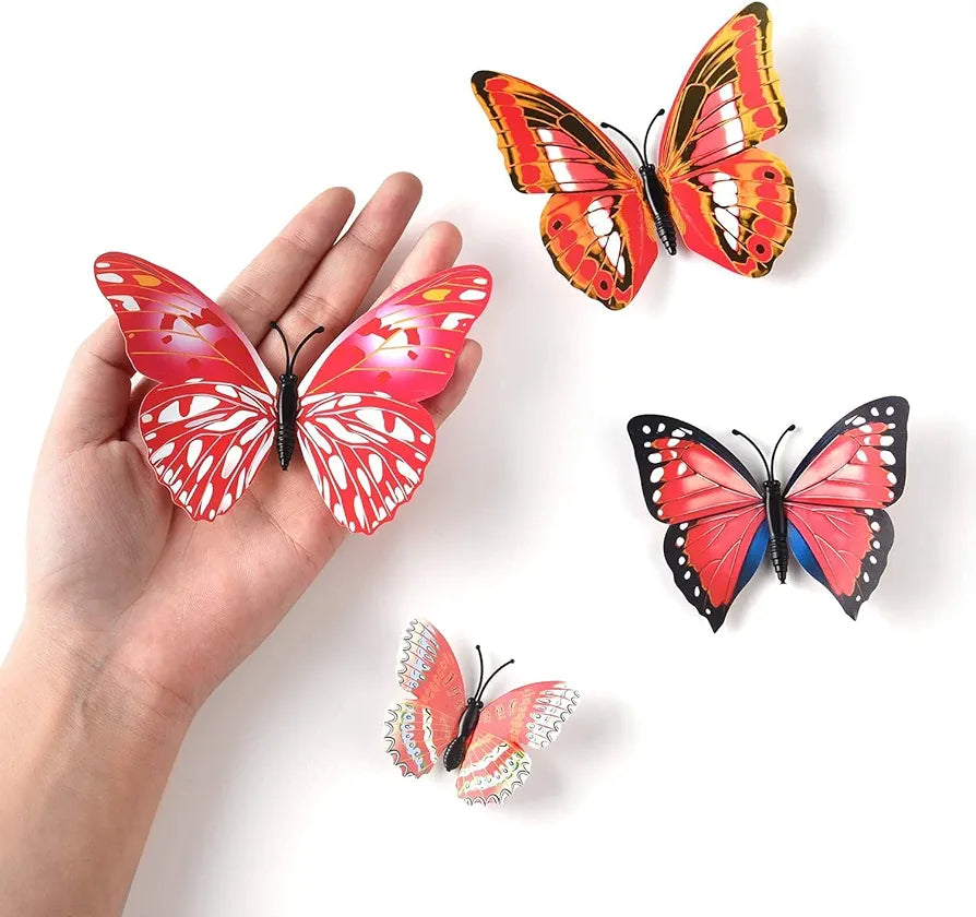 Rangoli Butterfly Wall Stick or Magnet for Home, Office, Kids Room Décor Self Adhesive Removable PVC. Design-15