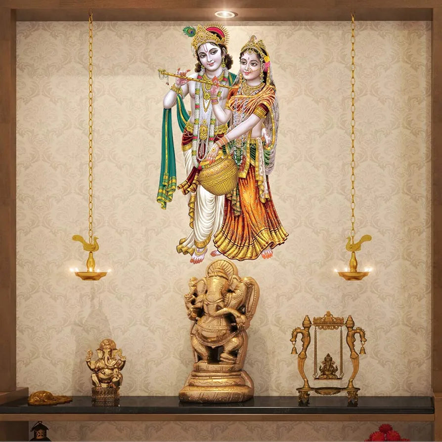 Rangoli White Glossy Vinyl Wall Sticker Premium Self-Adhesive Waterproof Decorative Wall Decal for Bedroom, Living Room, Office & Home Decoration Easy to Apply. Parent-7, Design-8