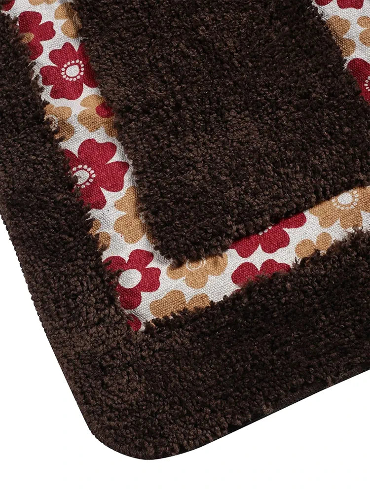 Saral Home Blossom Soft Cotton Durable & Washable Multipurpose Runner for Home/Kitchen/Living Area/Lobby/Office with Anti Skid Backing 