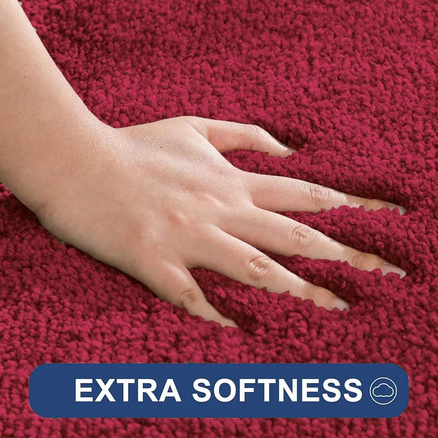 LUXE HOME INTERNATIONAL Rectangular Bathmat 2500 Gsm Microfiber Anti Skid Slip Water Absorbent Machine Washable&Quick Dry Newman Mats For Bathroom,Kitchen,Entrance 