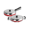 Sumeet 2.6mm Thick Non-Stick Red Indian Cookware Set