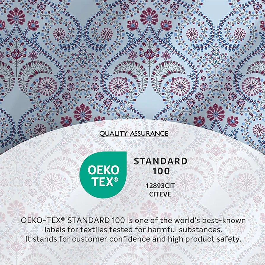 Emaline 100% Cotton Double Bedsheet Set  | 1 Double Cotton Bedsheet & 2 Pillow Covers | Breathable & Anti-Wrinkle | 144 TC | 