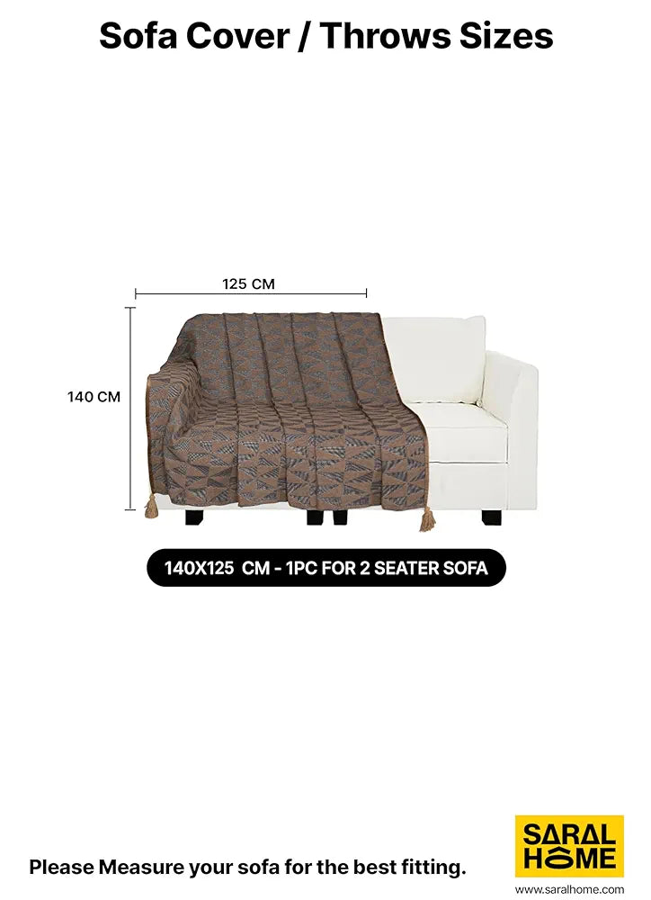 Saral Home Soft Microfiber 1 Seater Sofa Cover Throw 