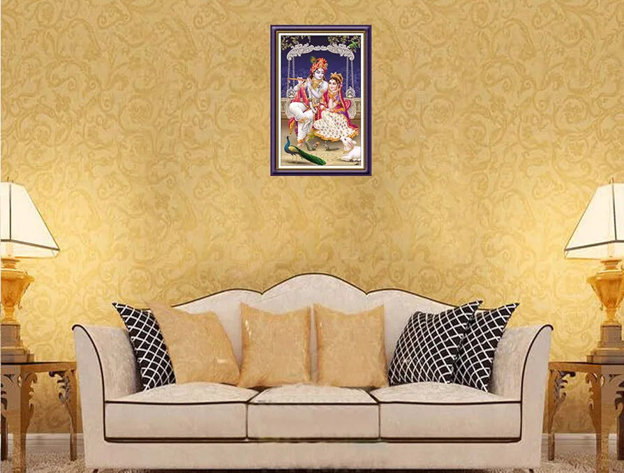 Rangoli MDF Wall Stick Decorative Panel 12x18 Wall Art for Home, Living Room, Bedroom, Office & Decoration. P-1, Design-4