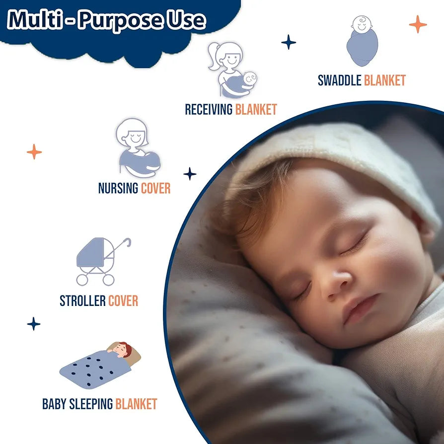 Divine Casa 120 GSM Microfiber Reversible Kids Single Bed Comforter | Ultra-Soft Toddler Blanket | Lightweight & Cozy | All-Season Bedding for Babies & Kids | 135 x 100 cm, Blue-Grey and Orange