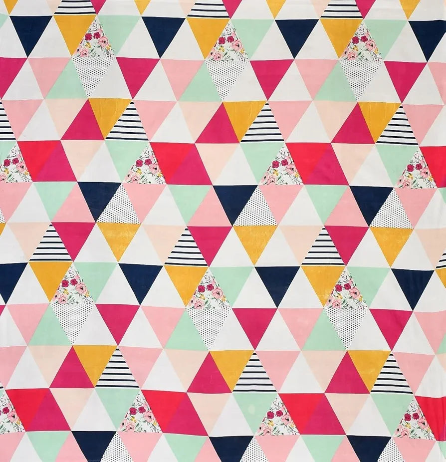 STARNSTYLE Polycotton 220 TC Floral Printed King Size Double Bedsheet with 2 Pillow Covers, 