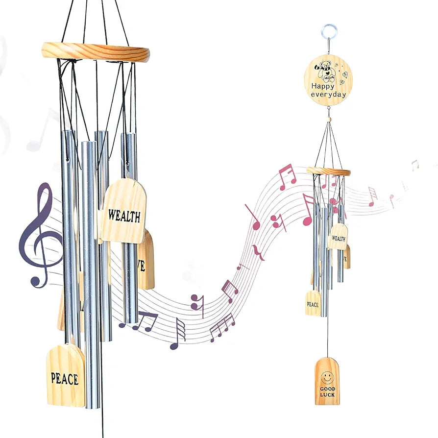 Hindcraft Tranquil Harmony Wind Chimes for Bedroom & Living Room – Calming Décor, Uplifting Energy, Ideal Gift for Women, Men, Couples, Housewarming, Balcony & Garden Ornament