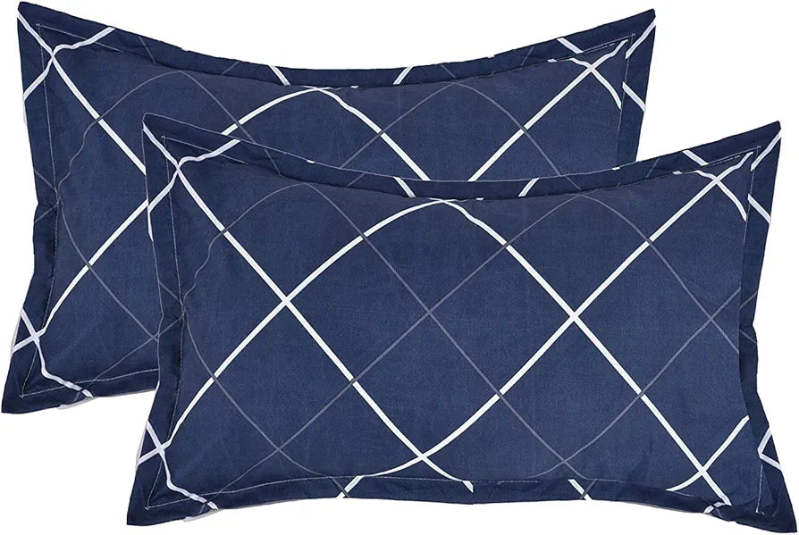 THE HOME STYLE Cotton Feel Glace Cotton Elastic Fitted Printed Queen Size Double Bed Bedsheet With 2 Pillow Cover,300 TC