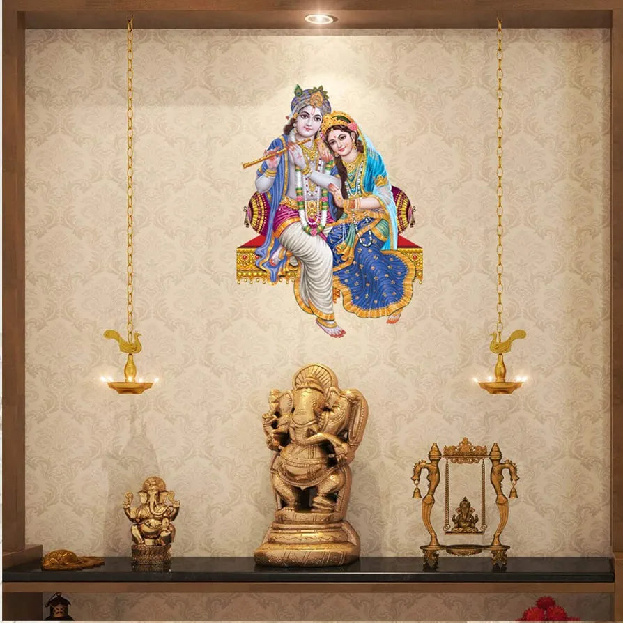 Rangoli White Glossy Vinyl Wall Sticker Premium Self-Adhesive Waterproof Decorative Wall Decal for Bedroom, Living Room, Office & Home Decoration Easy to Apply. Parent-5, Design-21