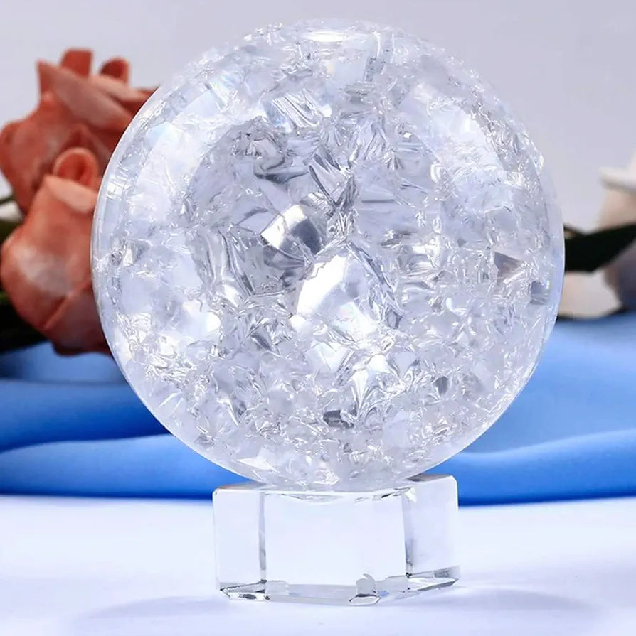 ALILA Indoor Water Fountain Spinning Crystal Glass Ball 