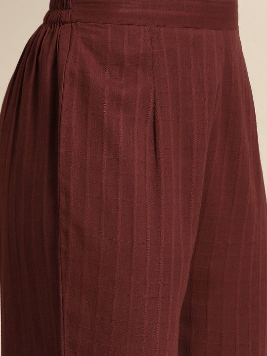 anayna Women Pure Cotton Kurta with Trousers & With Dupatta